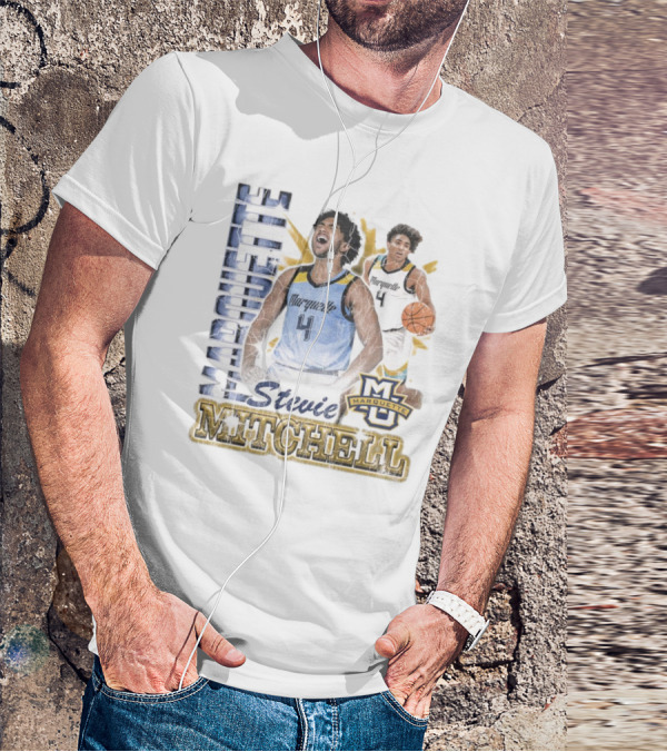 Marquette Golden Eagles Stevie Mitchell Basketball 90s T-Shirt
