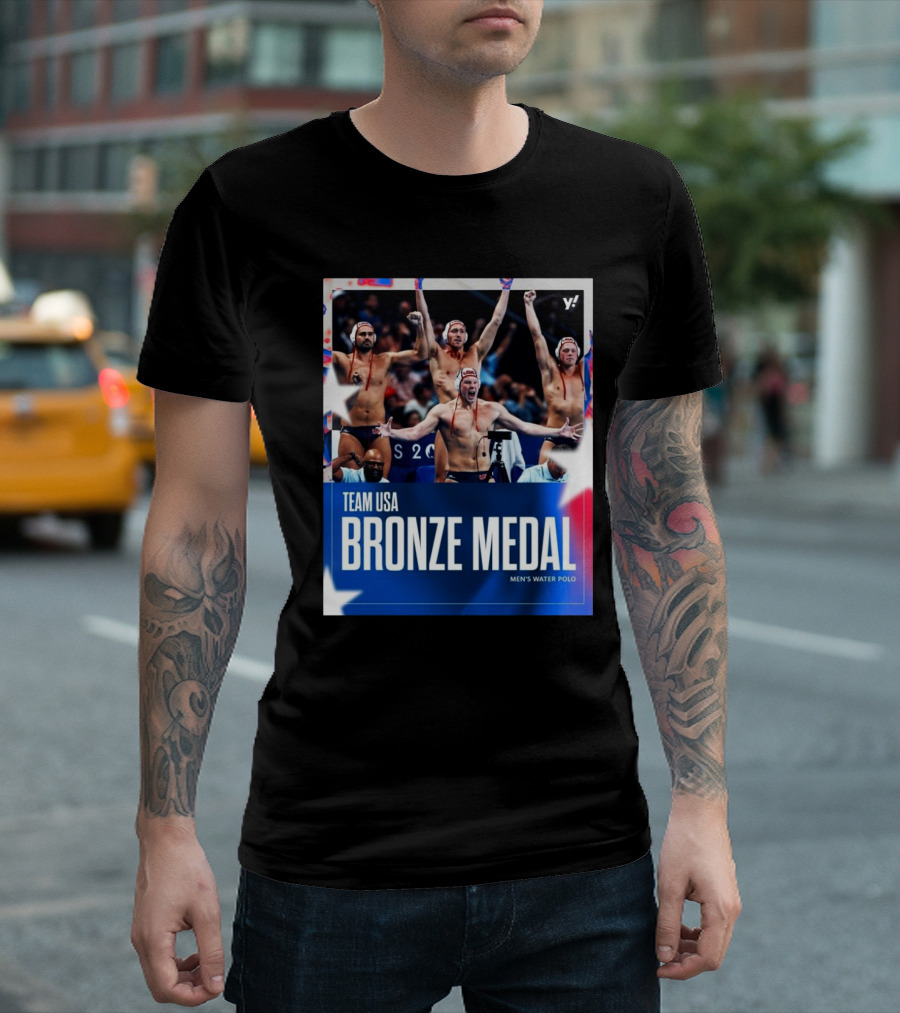 Team USA Men's Water Polo Bronze Medal Paris T-Shirt