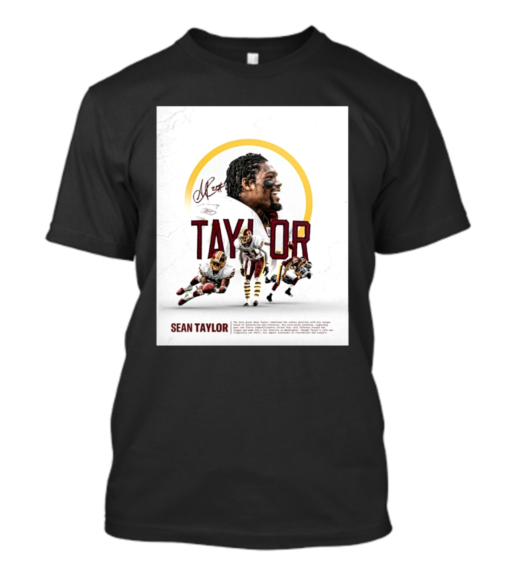 Washington Commanders Sean Taylor Redefined Safety Position Athleticism Intensity Signature T-Shirt