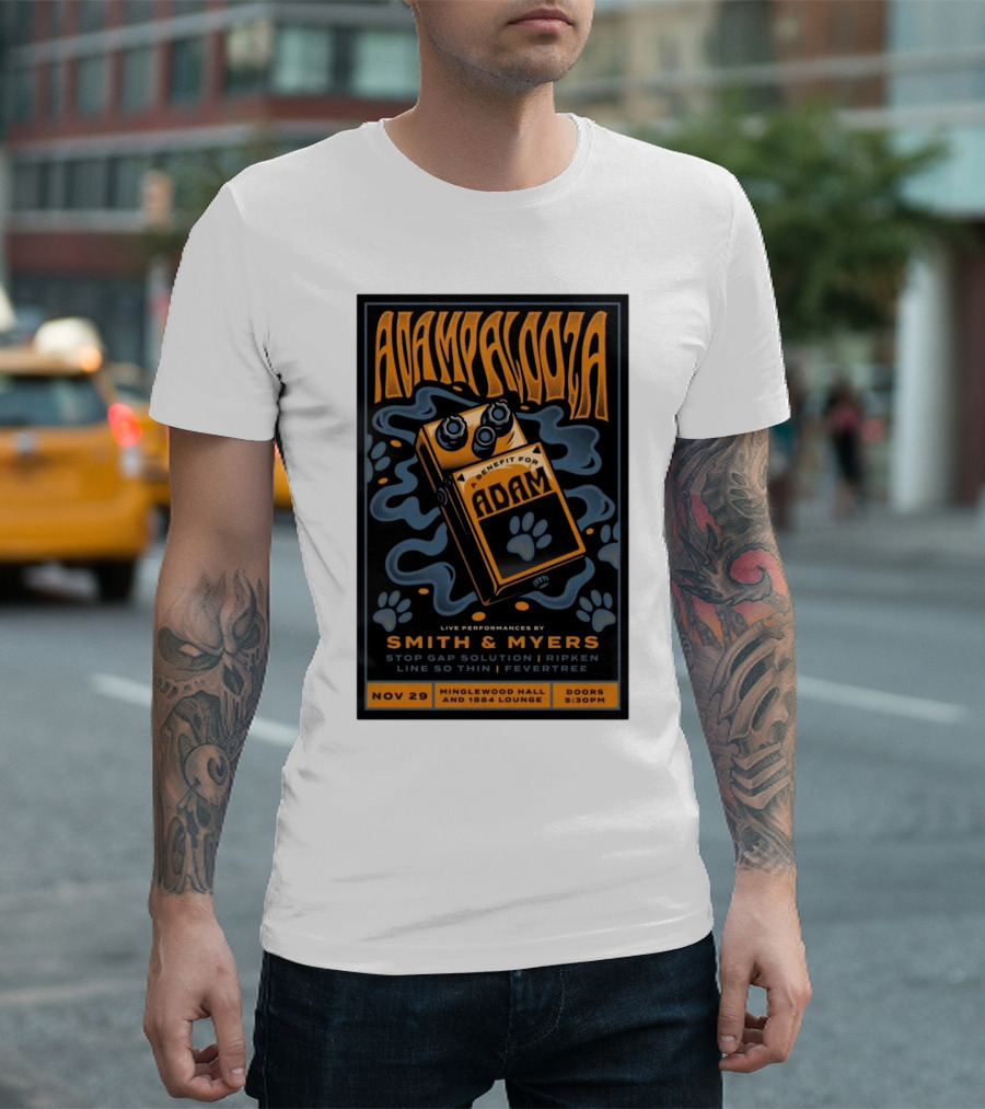 Adampalooza Benefit For Adam November 29 Minglewood Hall Live Performances Smith And Myers Stop Gap Solution Ripken Line So Thin Fever Tree T-Shirt