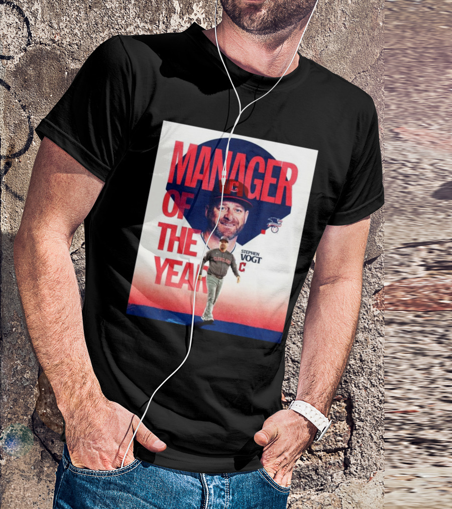 Stephen Vogt Cleveland Guardians Manager Of The Year 2024 MLB Award Winner T-Shirt