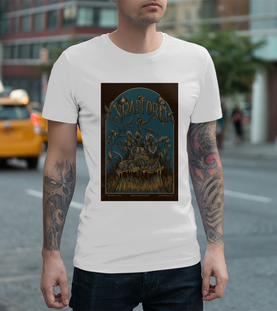 Spafford Live At Barrelhouse Ballroom December 13 2024 Chattanooga TN Snail T-Shirt