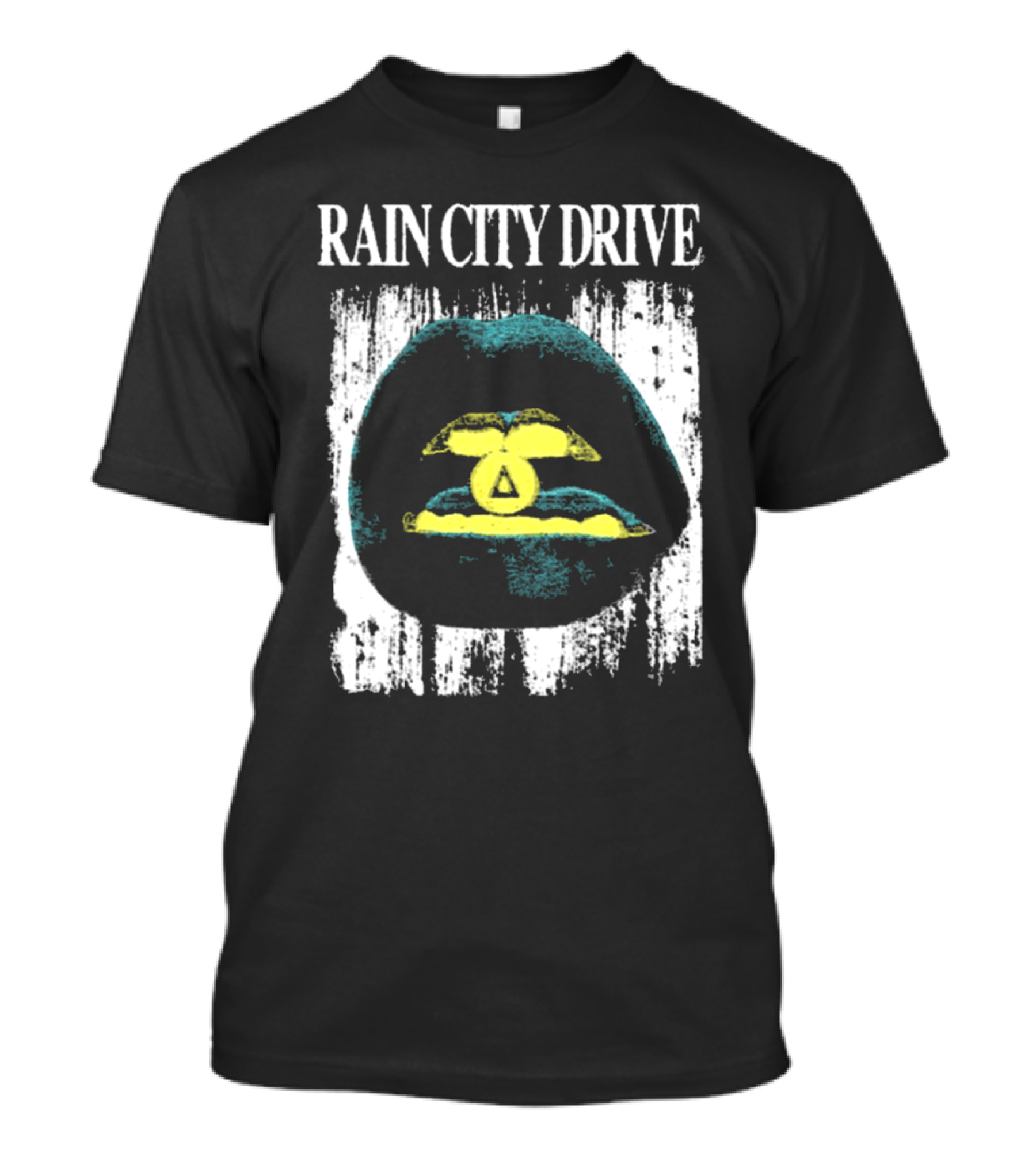 Rain City Drive Vintage Lips Grunge T-Shirt