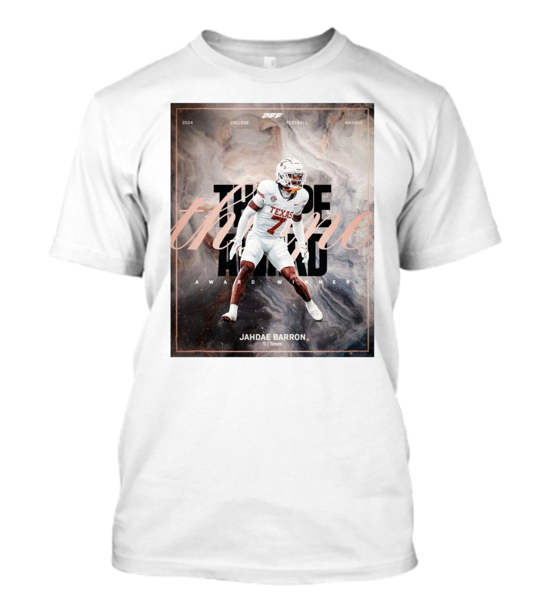 Texas Longhorns Jahdae Barron 2024 Thorpe Award Winner College Football T-Shirt