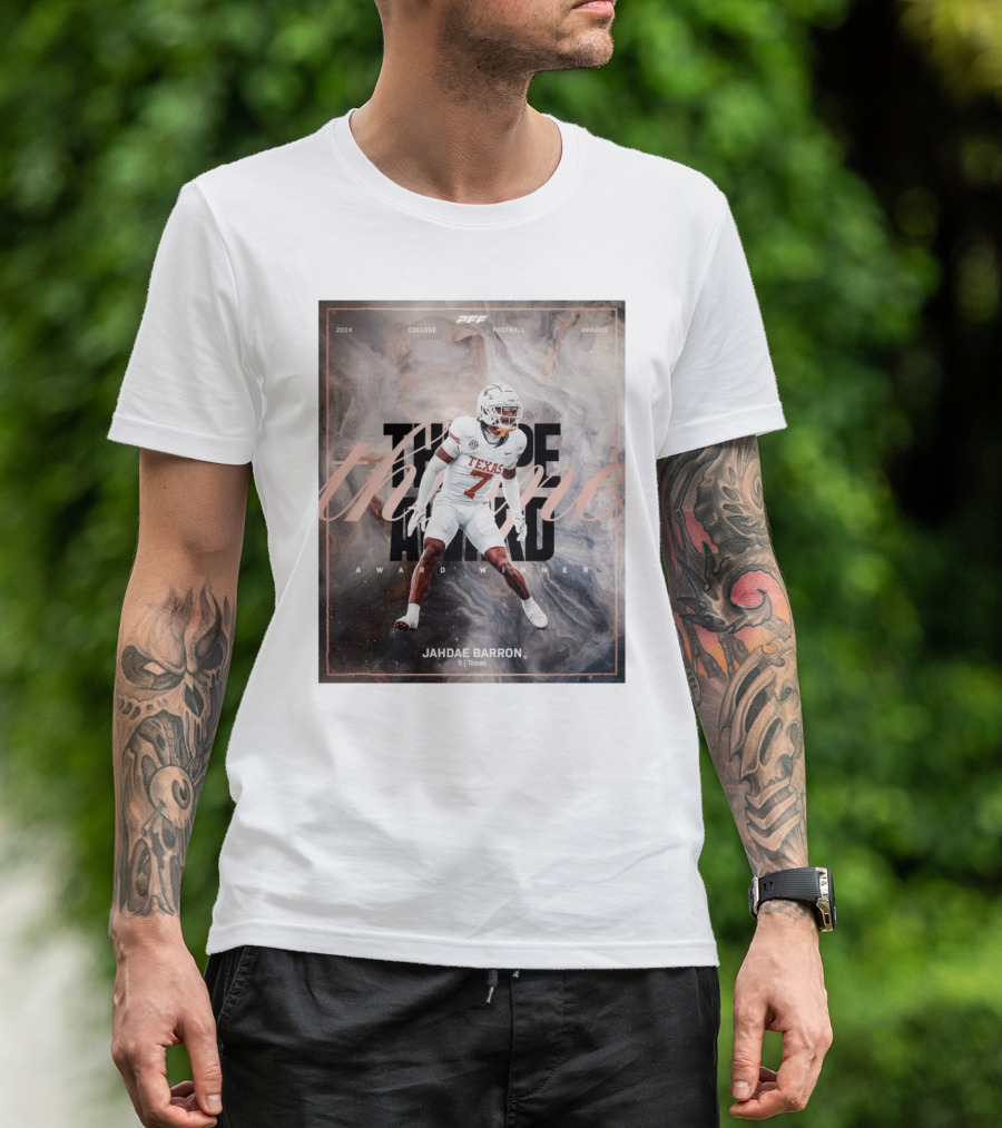 Texas Longhorns Jahdae Barron 2024 Thorpe Award Winner College Football T-Shirt