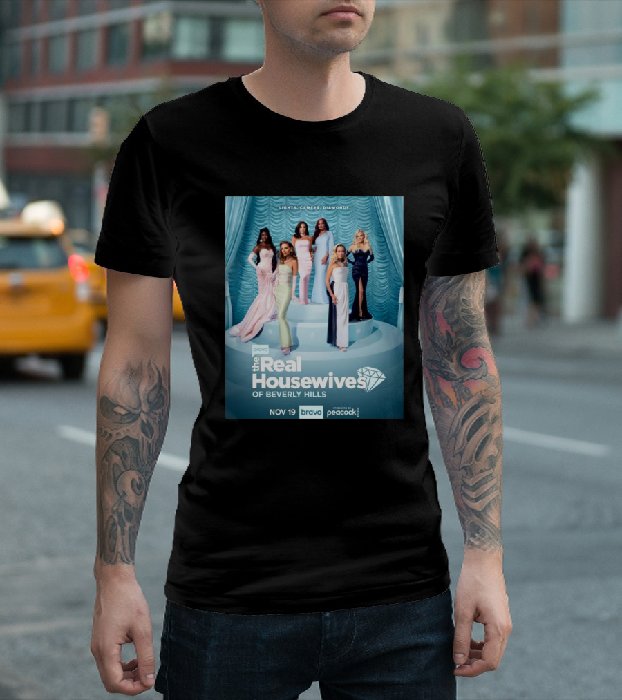 The Real Housewives of Beverly Hills Lights Camera Diamonds Bravo Nov 19 T-Shirt
