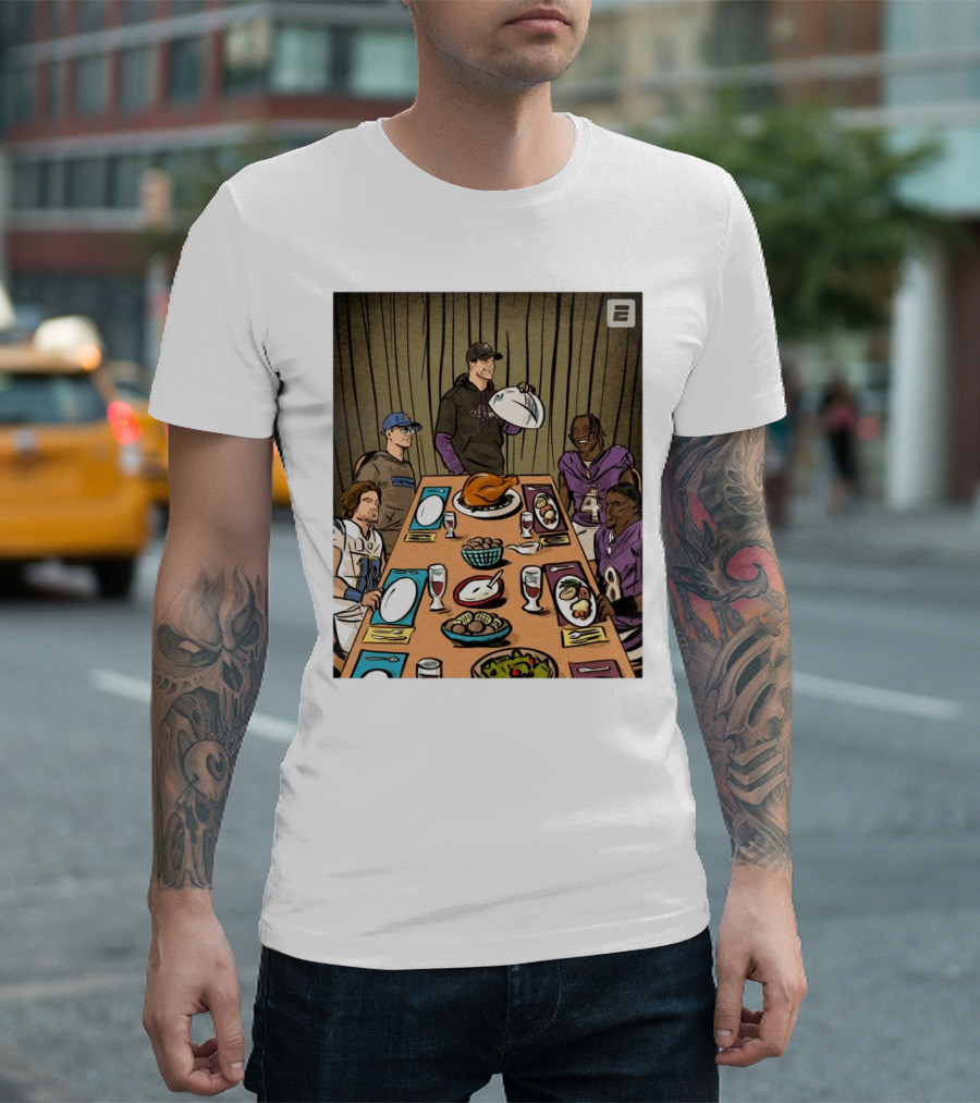The Ravens Win The Harbowl Thanksgiving Baltimore Ravens 30-23 Los Angeles Chargers NFL Football T-Shirt