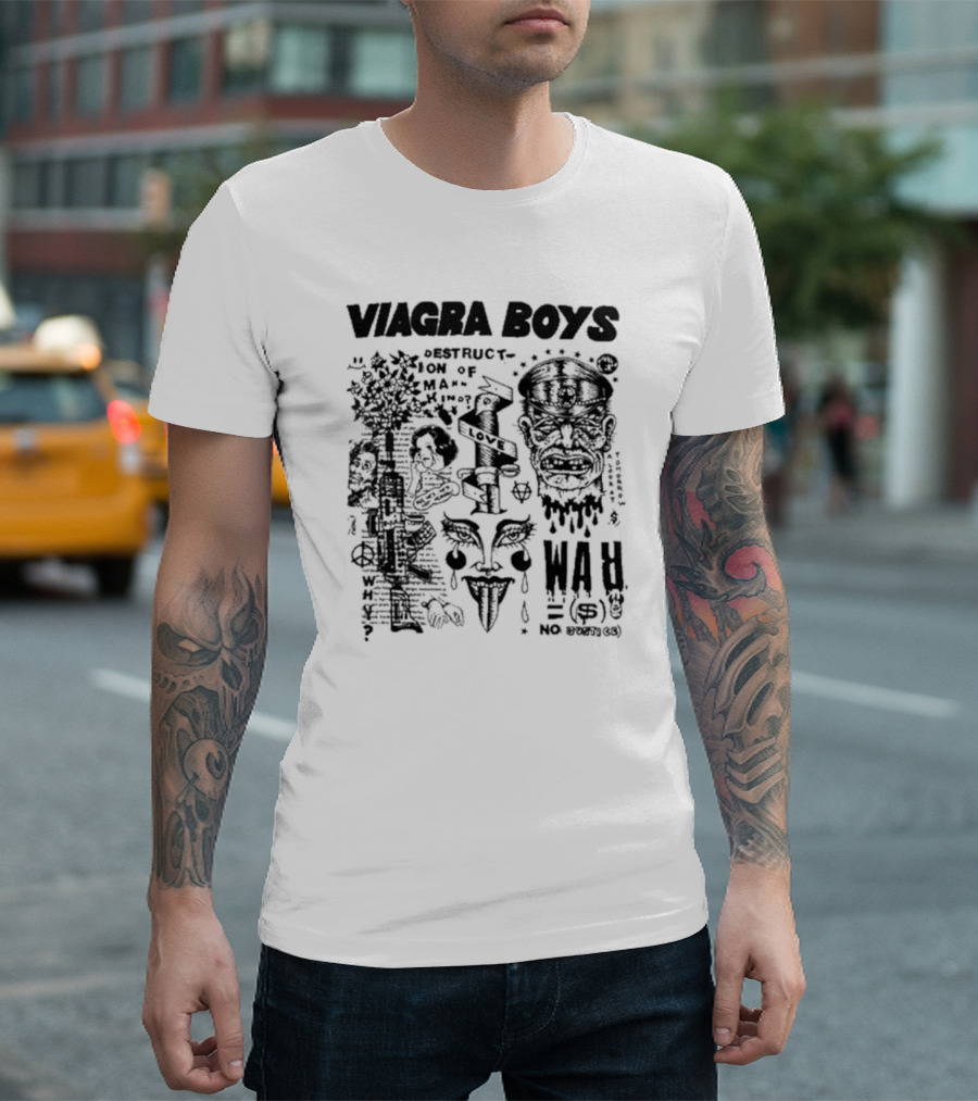 Viagra Boys Love Destruction of Mankind No War T-Shirt