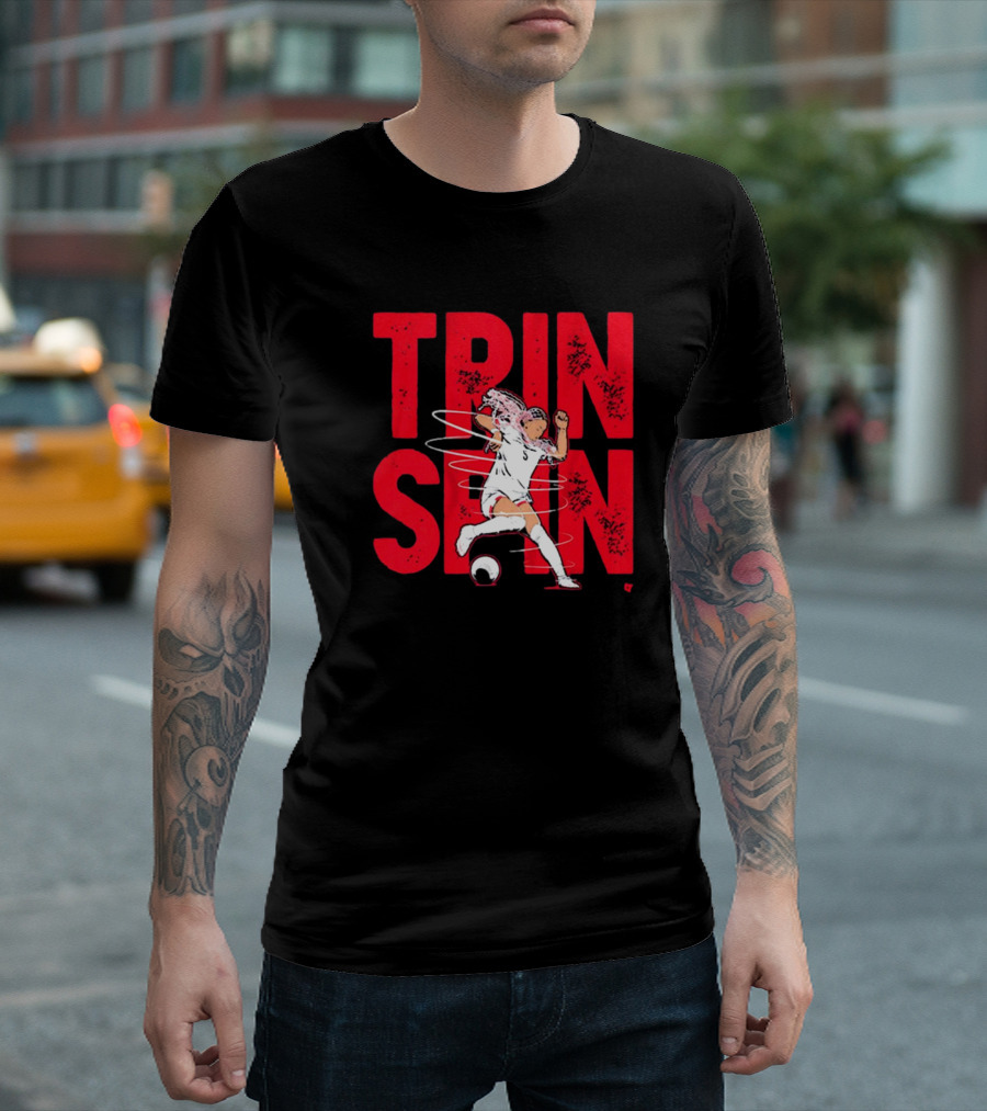Trinity Rodman Washington Spirit Soccer Trin Spin Action T-Shirt