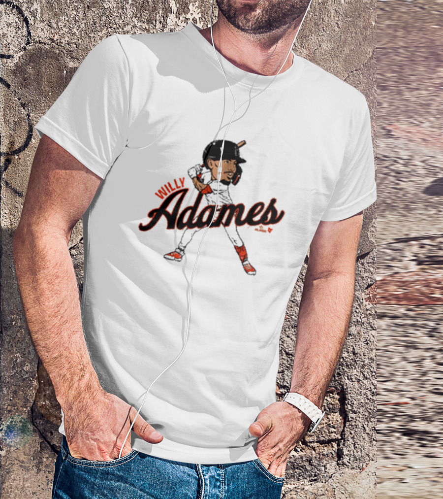 Willy Adames San Francisco Giants Caricature MLB Player T-Shirt