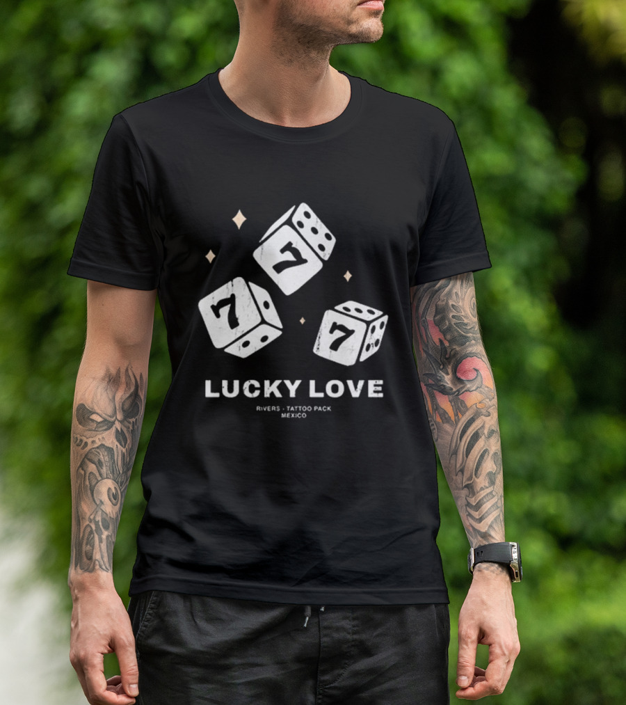 Lucky Love Rivers Tattoo Pack Mexico 2024 Sevens Dice T-Shirt