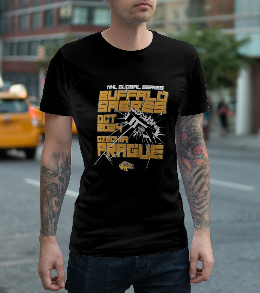 NHL Global Series Buffalo Sabres Oct 2024 Czechia Prague T-Shirt