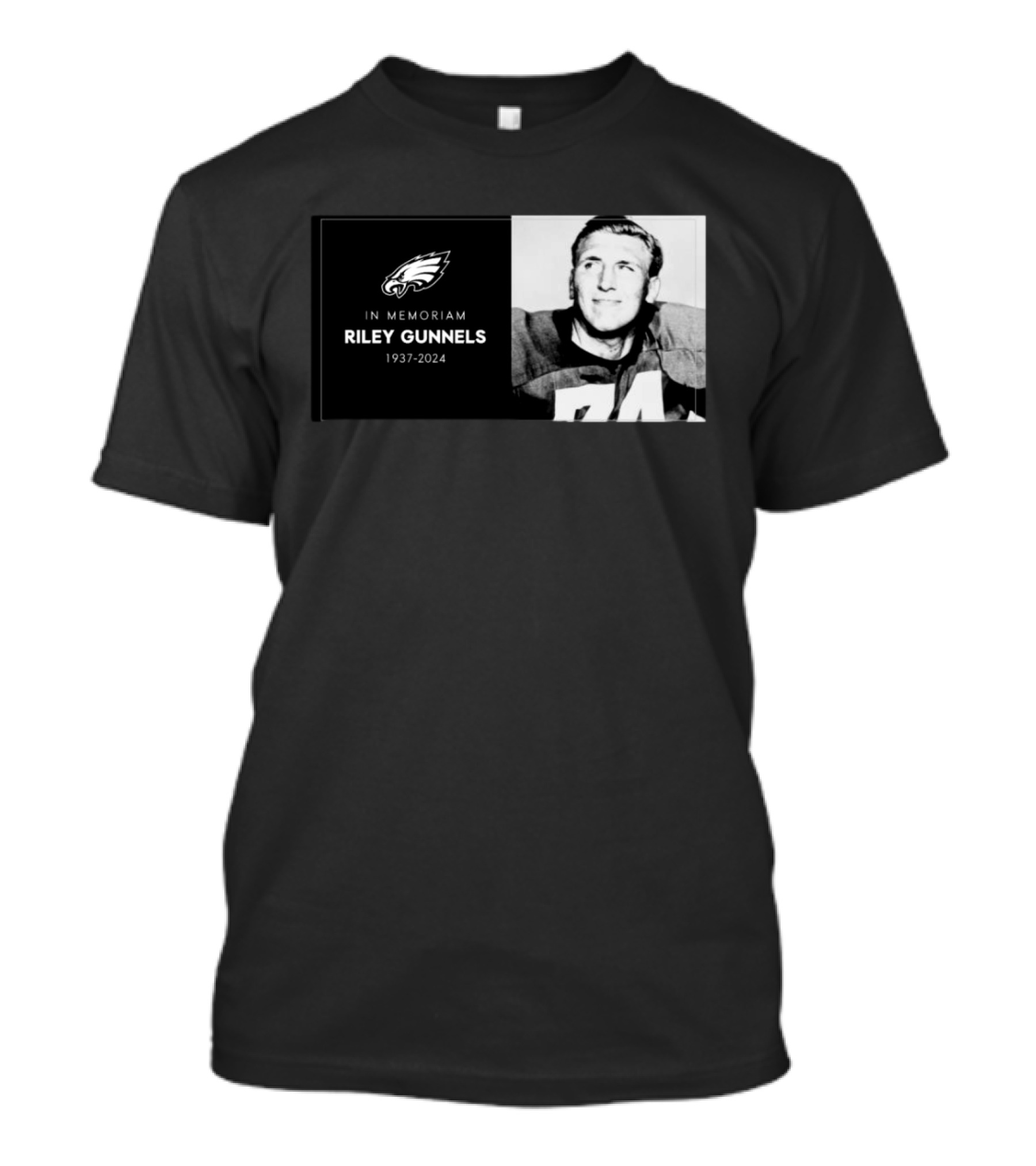 Philadelphia Eagles NFL In Memoriam Riley Gunnels 1937–2024 T-Shirt