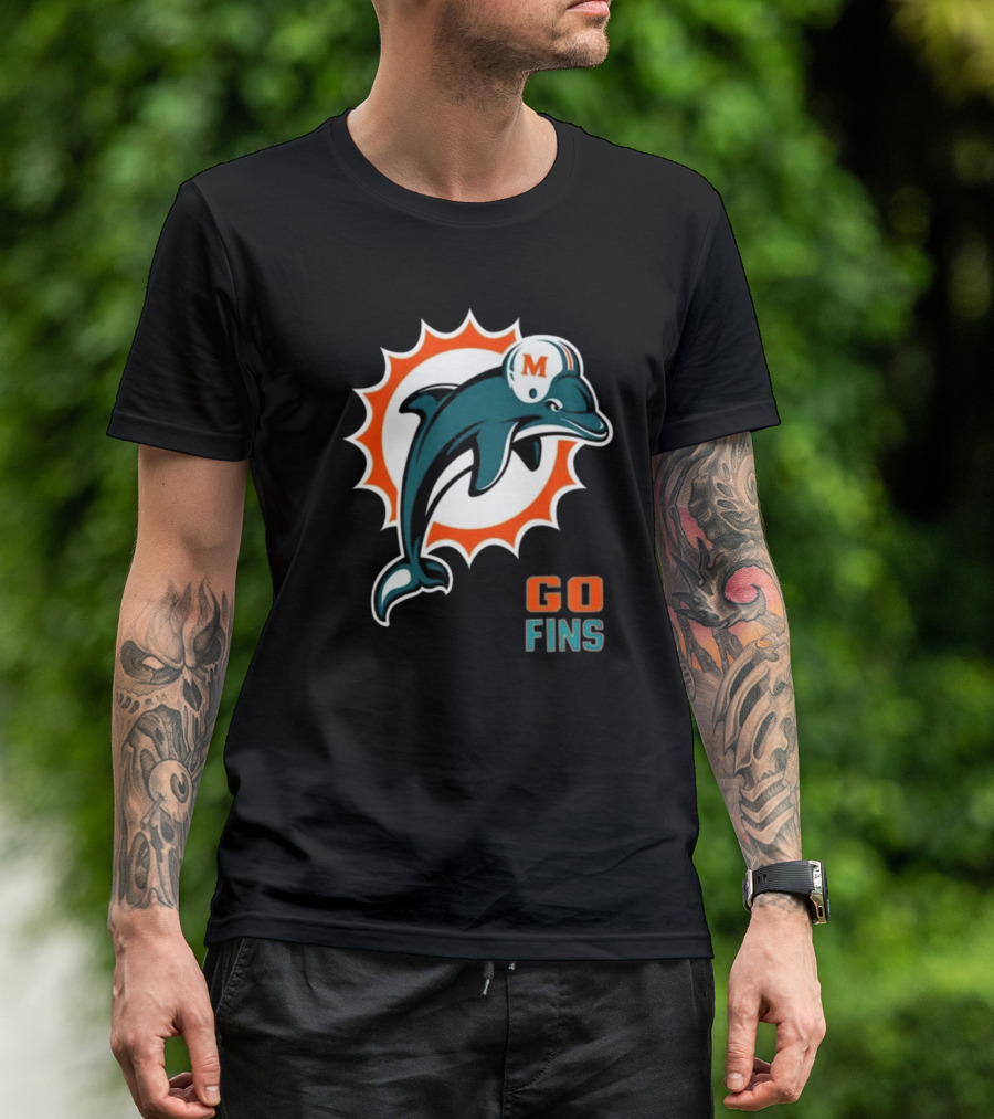 Golf X Dolphins Go Fins M Helmet T-Shirt