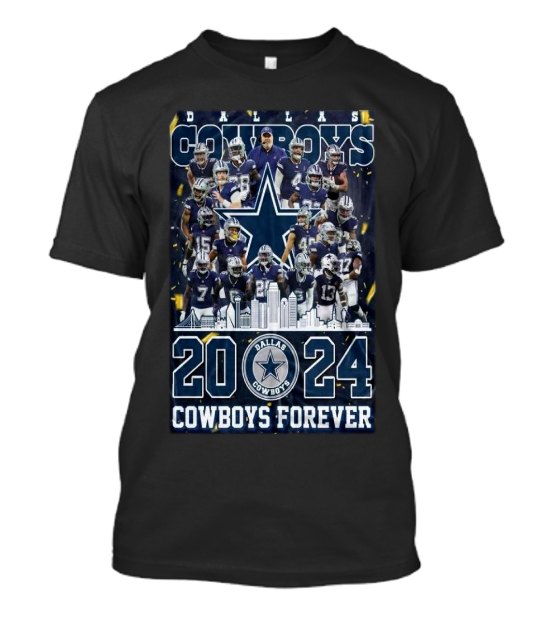 Dallas Cowboys 2024 Cowboys Forever Skyline Star Players T-Shirt
