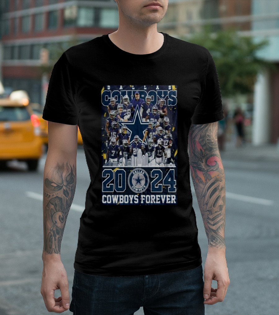 Dallas Cowboys 2024 Cowboys Forever Skyline Star Players T-Shirt