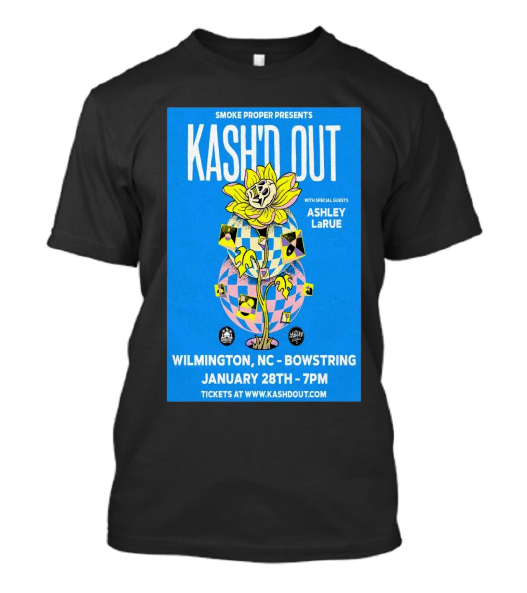Kash'd Out Live With Ashley LaRue In Wilmington NC January 28th 7PM Bowstring T-Shirt
