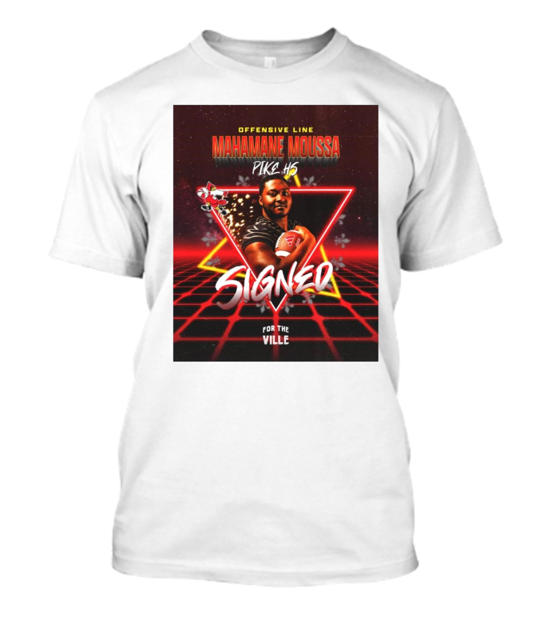 Louisville Cardinals Offensive Line Mahamane Moussa Pike HS Signed For The Ville T-Shirt