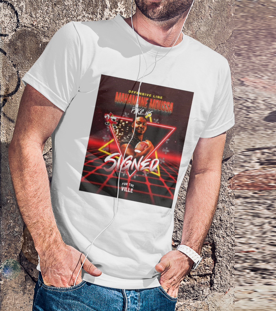 Louisville Cardinals Offensive Line Mahamane Moussa Pike HS Signed For The Ville T-Shirt