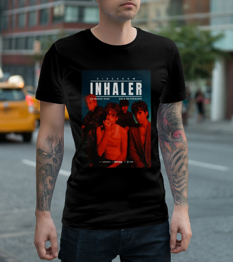 Inhaler Sideshow Chile 24 Marzo 2025 Sala Metronomo T-Shirt