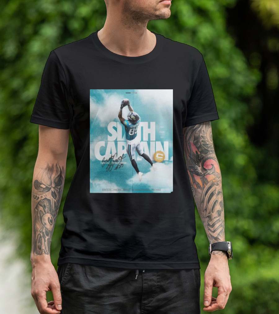 Jacksonville Jaguars Brenton Strange Sixth Captain Tight End Week 15 Vs New York Jets 2024 Dec 15th Signature T-Shirt