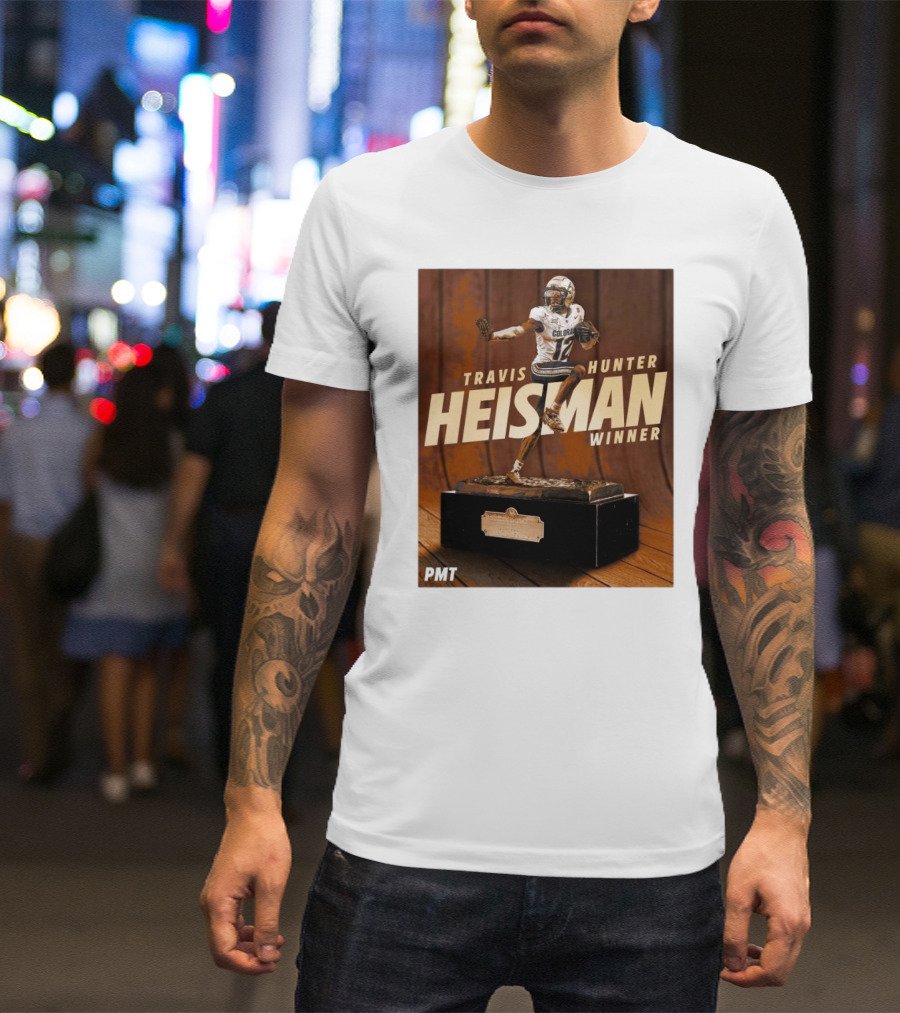 Travis Hunter Heisman Winner 2024 Colorado Buffaloes PMT T-Shirt