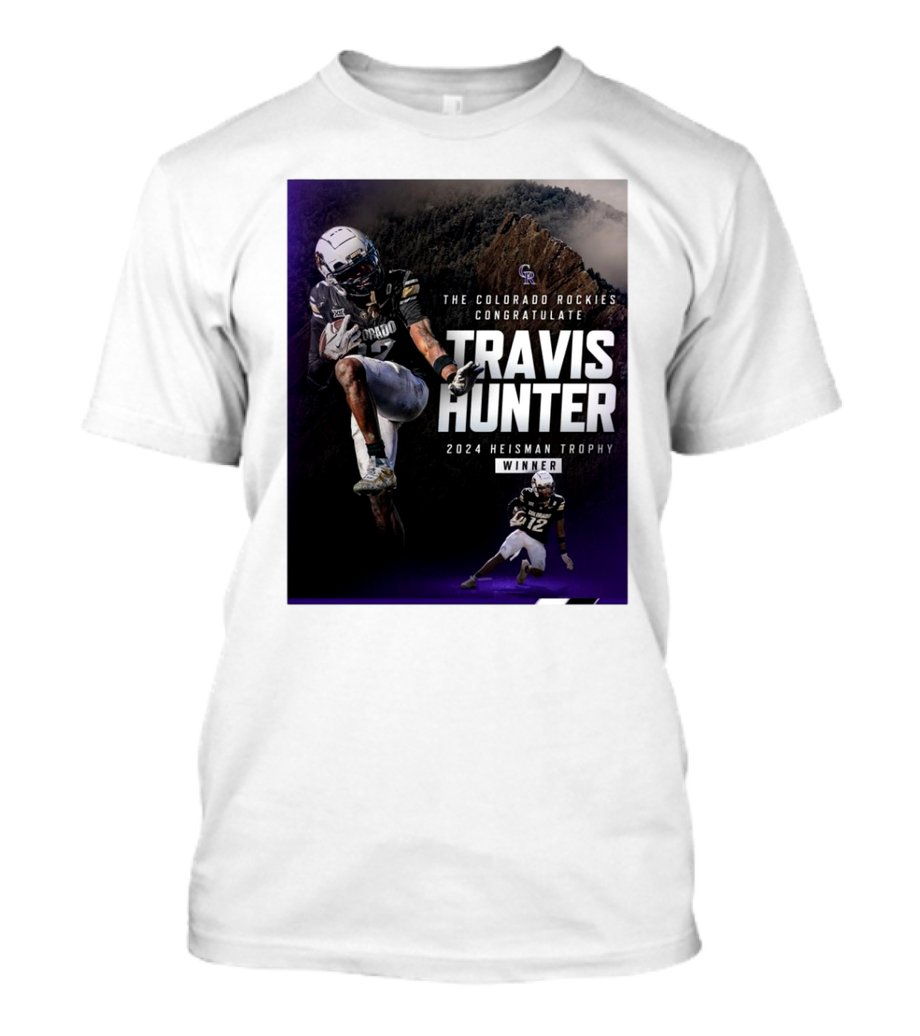 The Colorado Rockies Congratulate Travis Hunter 2024 Heisman Trophy Winner T-Shirt