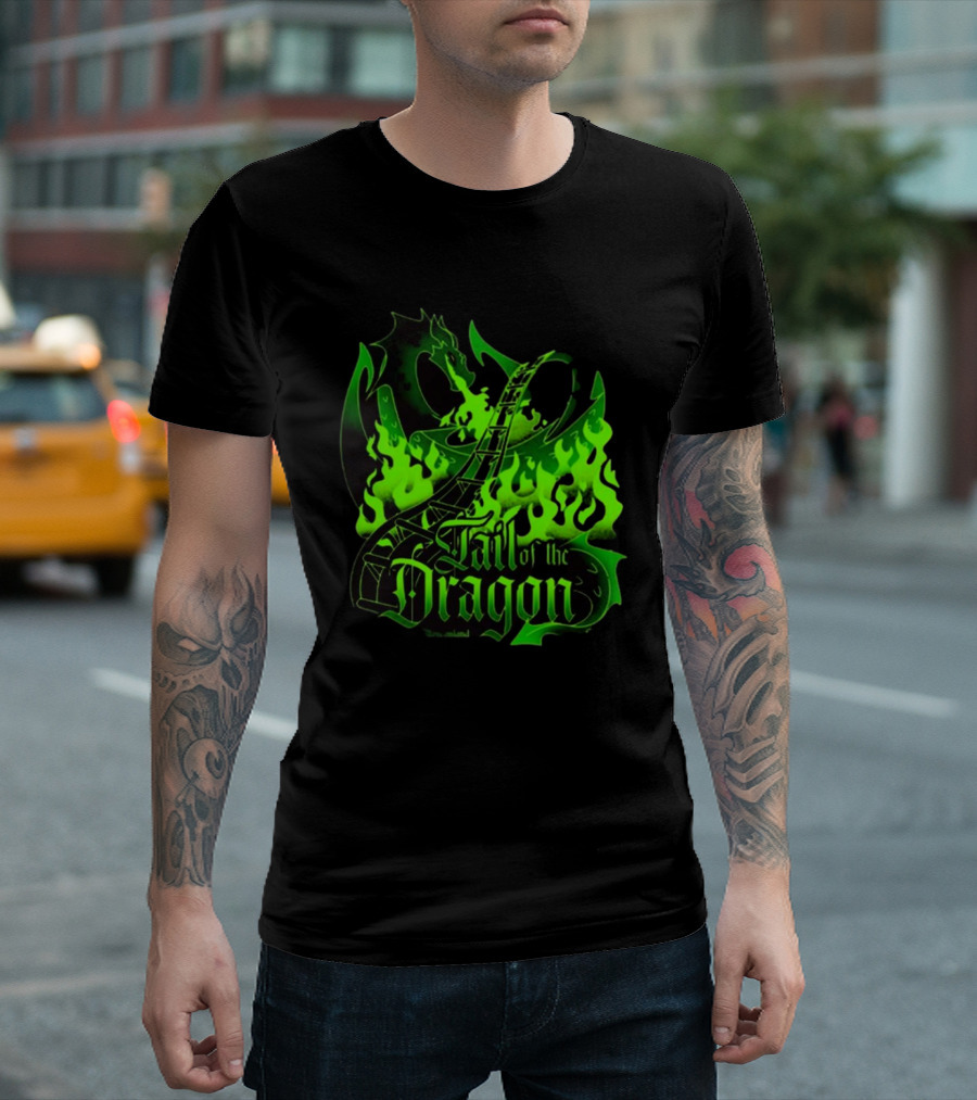 Bleucan Tail of the Dragon Dare to Ride Fiery Track T-Shirt