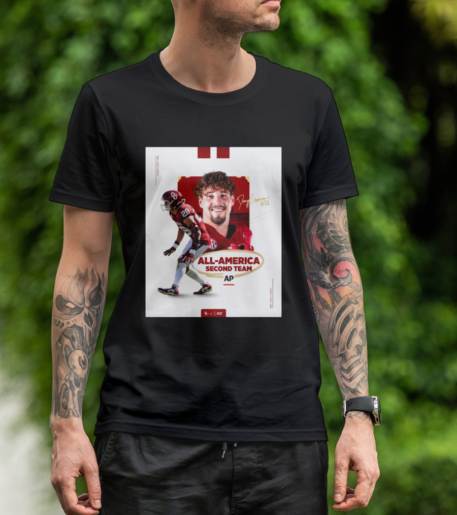 Oklahoma Sooners AP All-America Second Team Danny Stutsman Signature T-Shirt