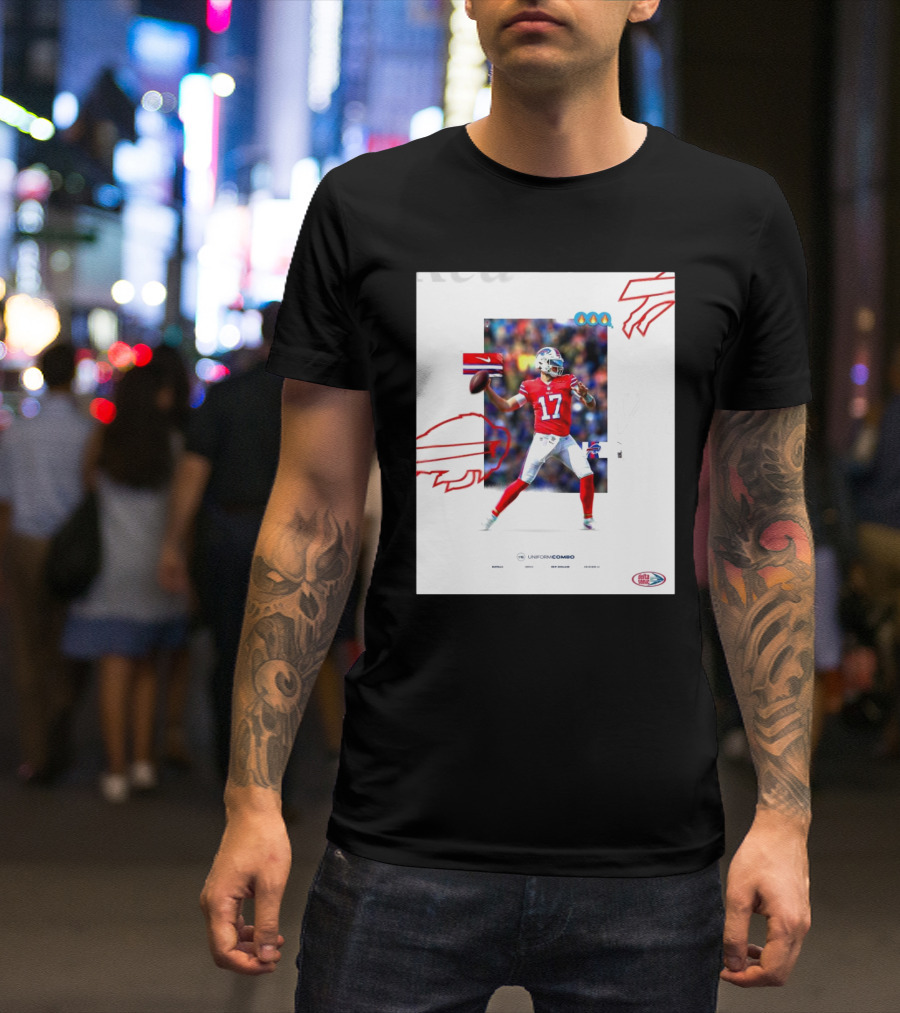 Josh Allen Buffalo Bills December 22 2024 Candy Cane Vibes Uniform Combo Vs New England Patriots T-Shirt