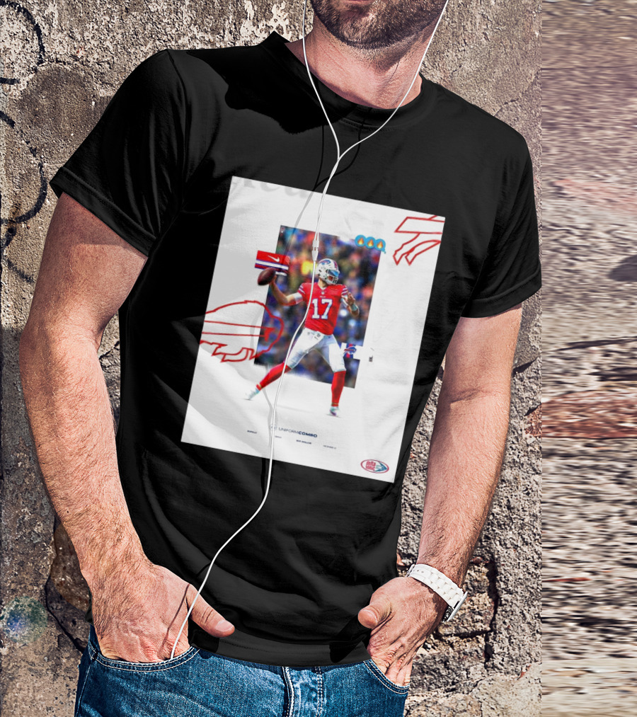 Josh Allen Buffalo Bills December 22 2024 Candy Cane Vibes Uniform Combo Vs New England Patriots T-Shirt