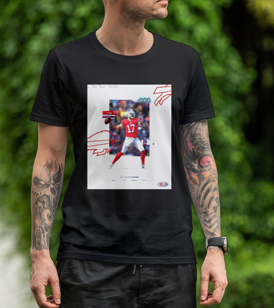 Josh Allen Buffalo Bills December 22 2024 Candy Cane Vibes Uniform Combo Vs New England Patriots T-Shirt