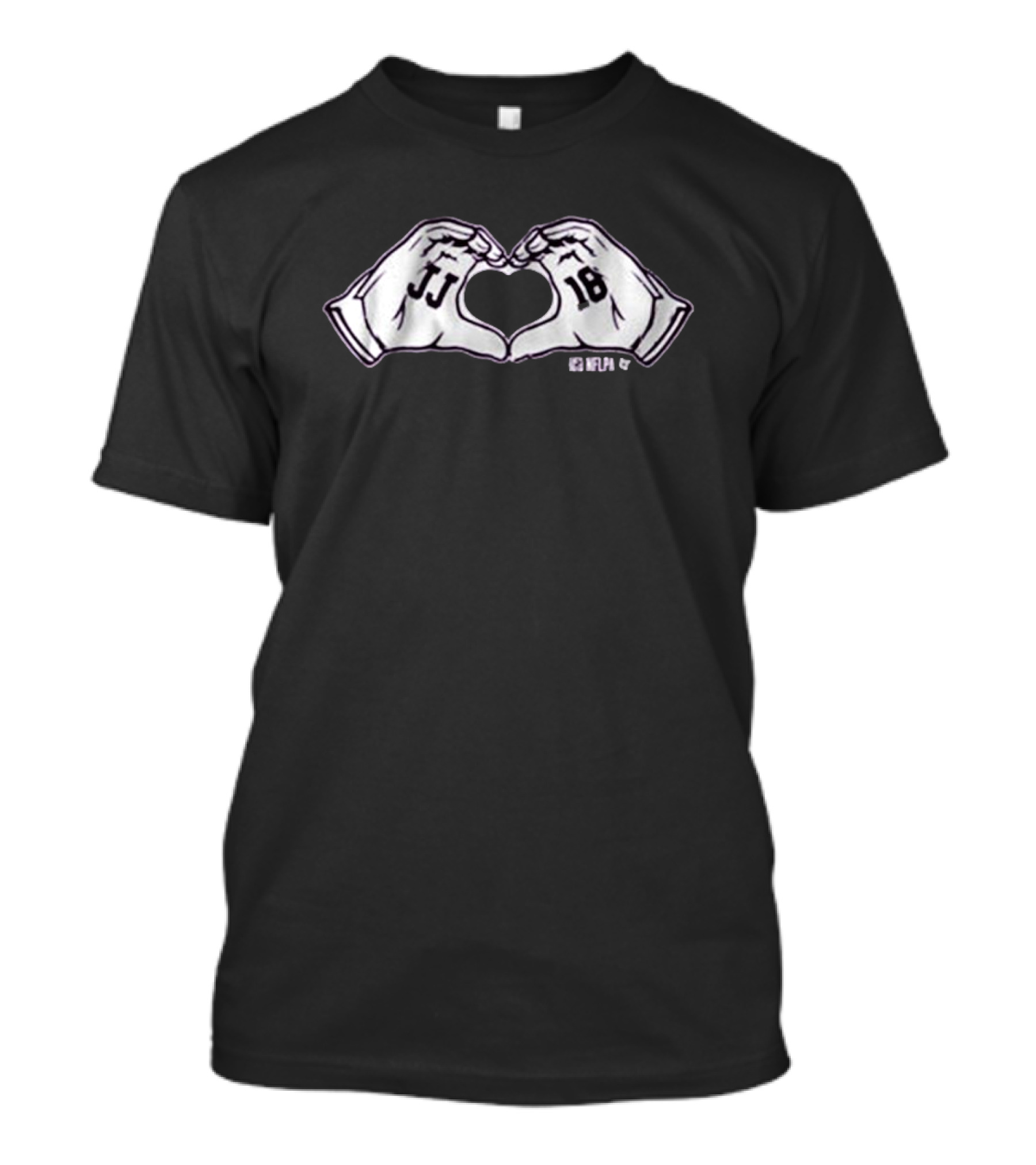 Justin Jefferson JJ 18 Heart Hands NFL Minnesota Vikings T-Shirt