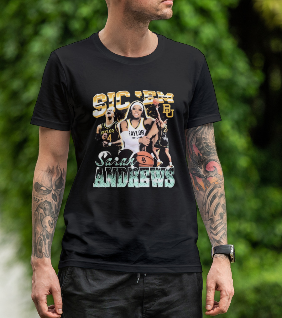 Sic 'Em Baylor Bears Sarah Andrews Basketball 90s BU T-Shirt