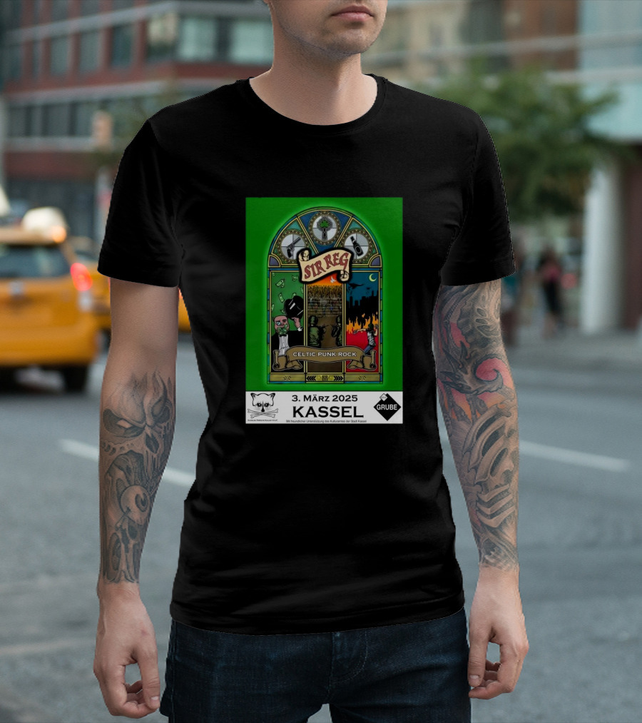 Sir Reg Celtic Punk Rock 3. März 2025 Kassel Grube Tour T-Shirt