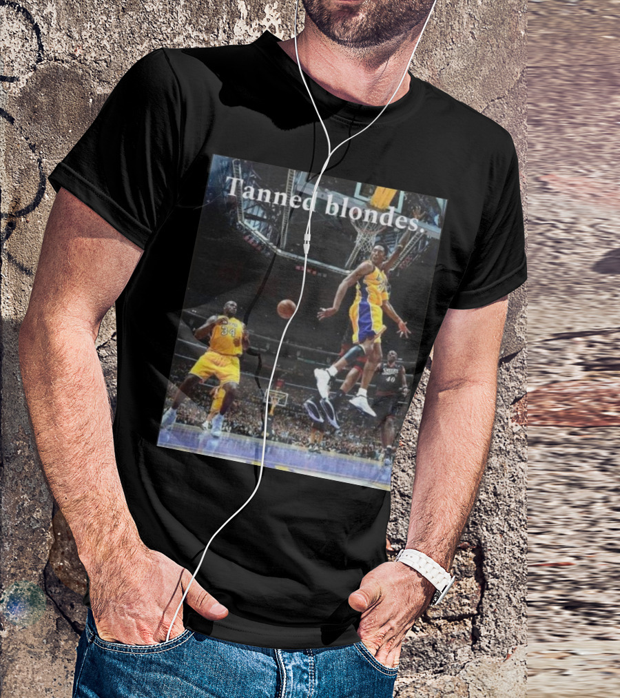 Tanned Blondes Basketball Lakers-Sixers Game Scene T-Shirt