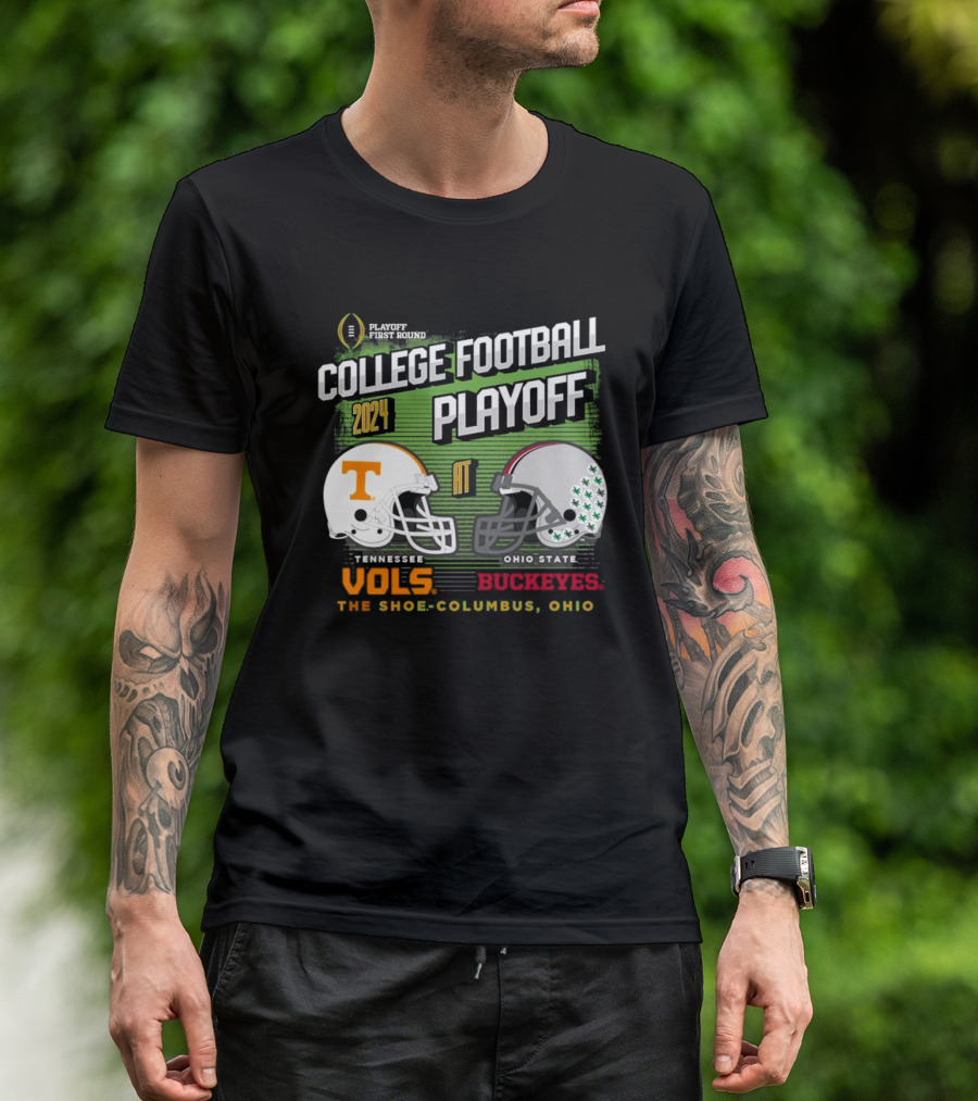 Tennessee Vols Vs Ohio State Buckeyes College Football Playoff 2024 The Shoe Columbus Ohio Matchup T-Shirt