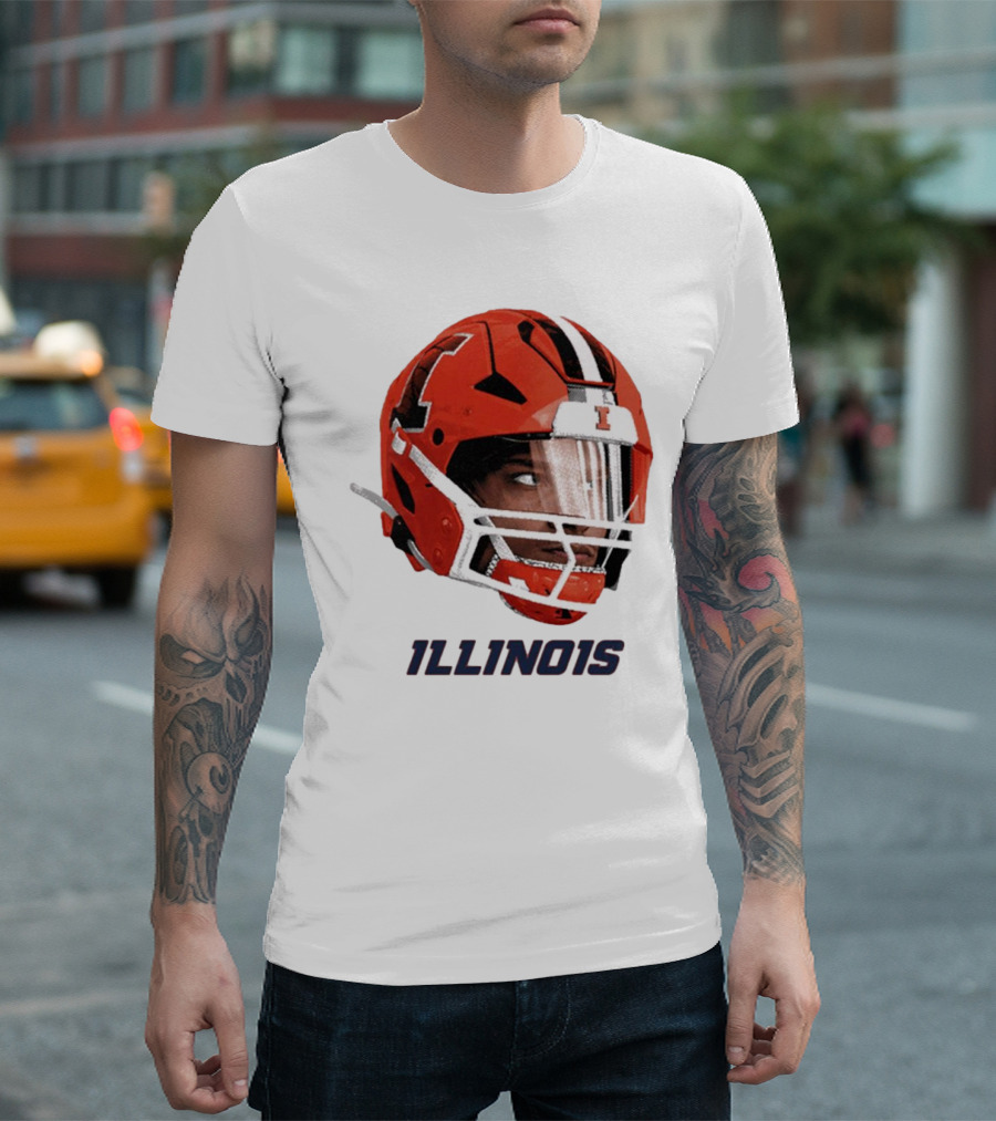 Matthew Bailey Illinois Fighting Illini Football Helmet Ill1no1s T-Shirt