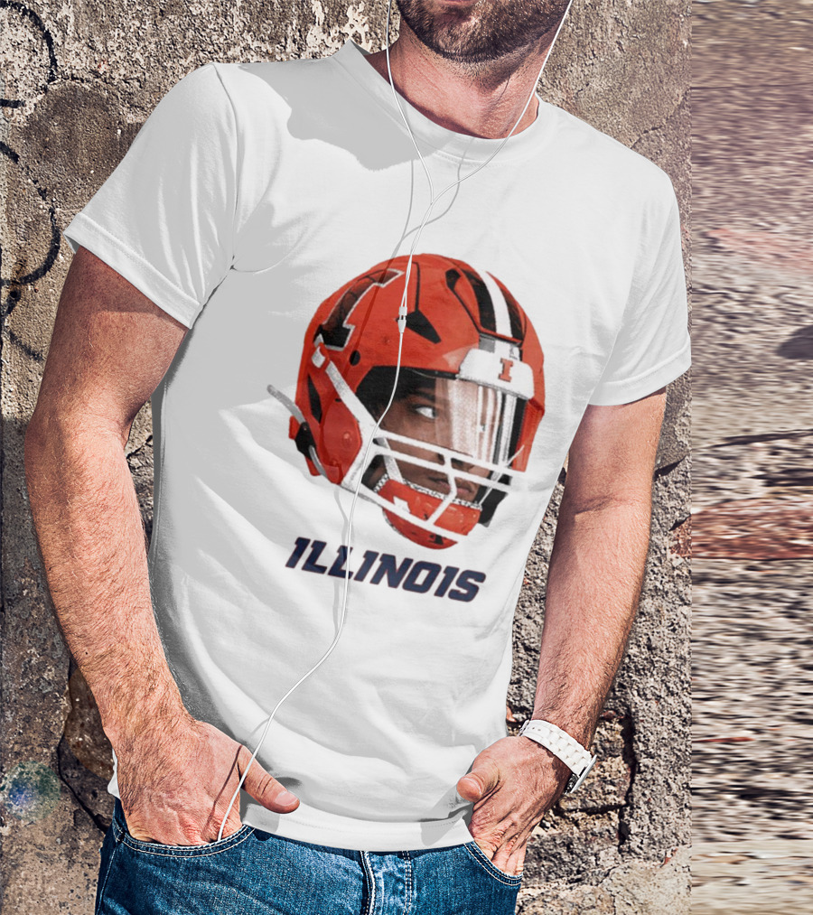 Matthew Bailey Illinois Fighting Illini Football Helmet Ill1no1s T-Shirt