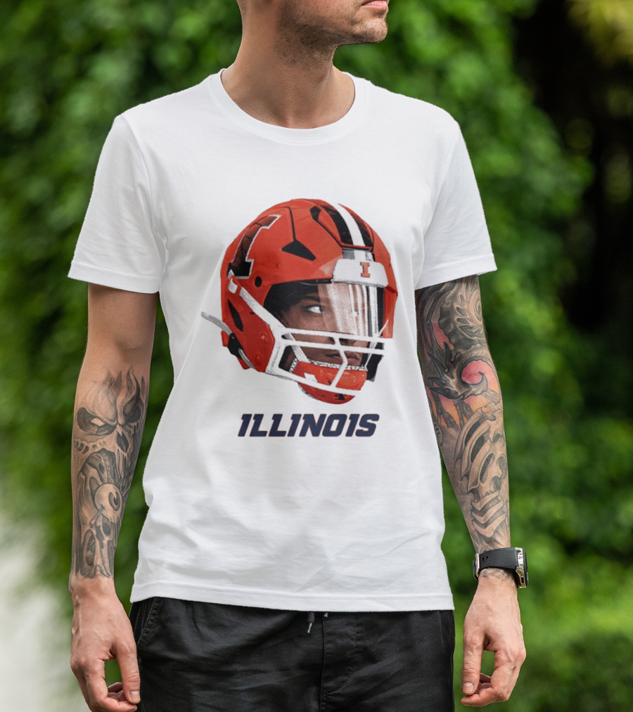 Matthew Bailey Illinois Fighting Illini Football Helmet Ill1no1s T-Shirt