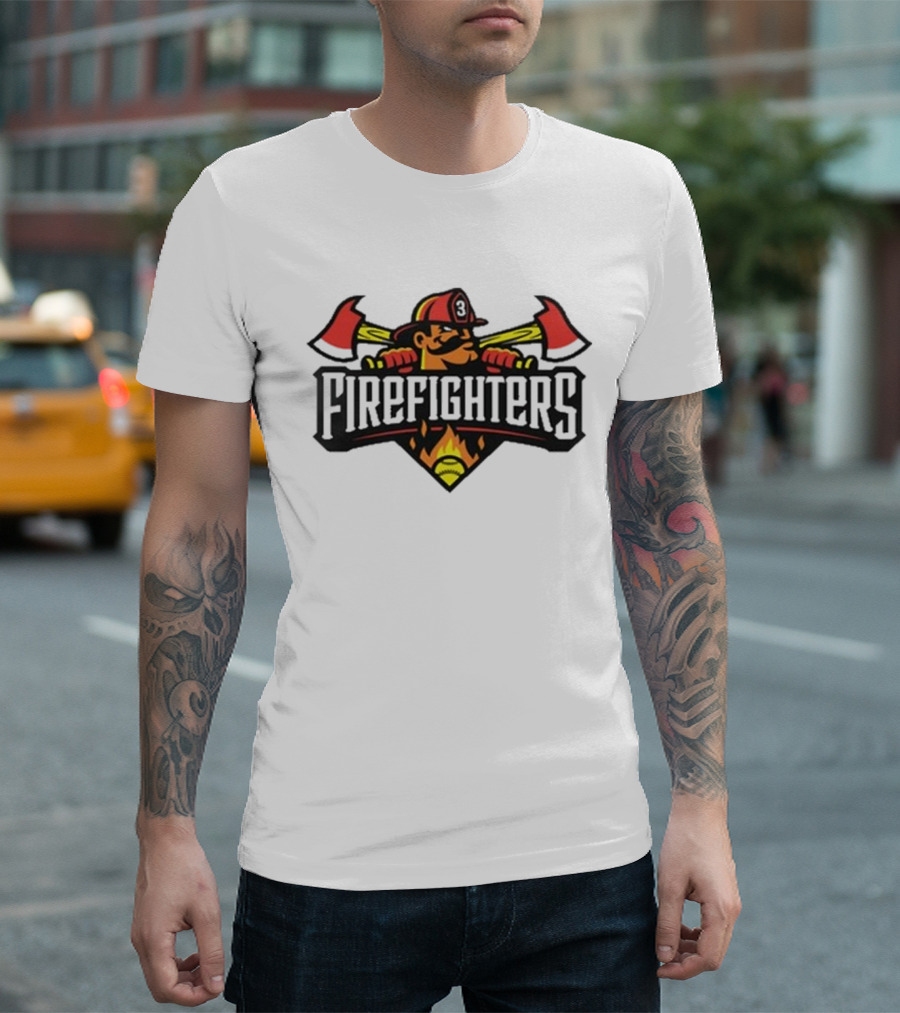 The Savannah Bananas Firefighters Logo Baseball Holiday Tailgaters New T-Shirt