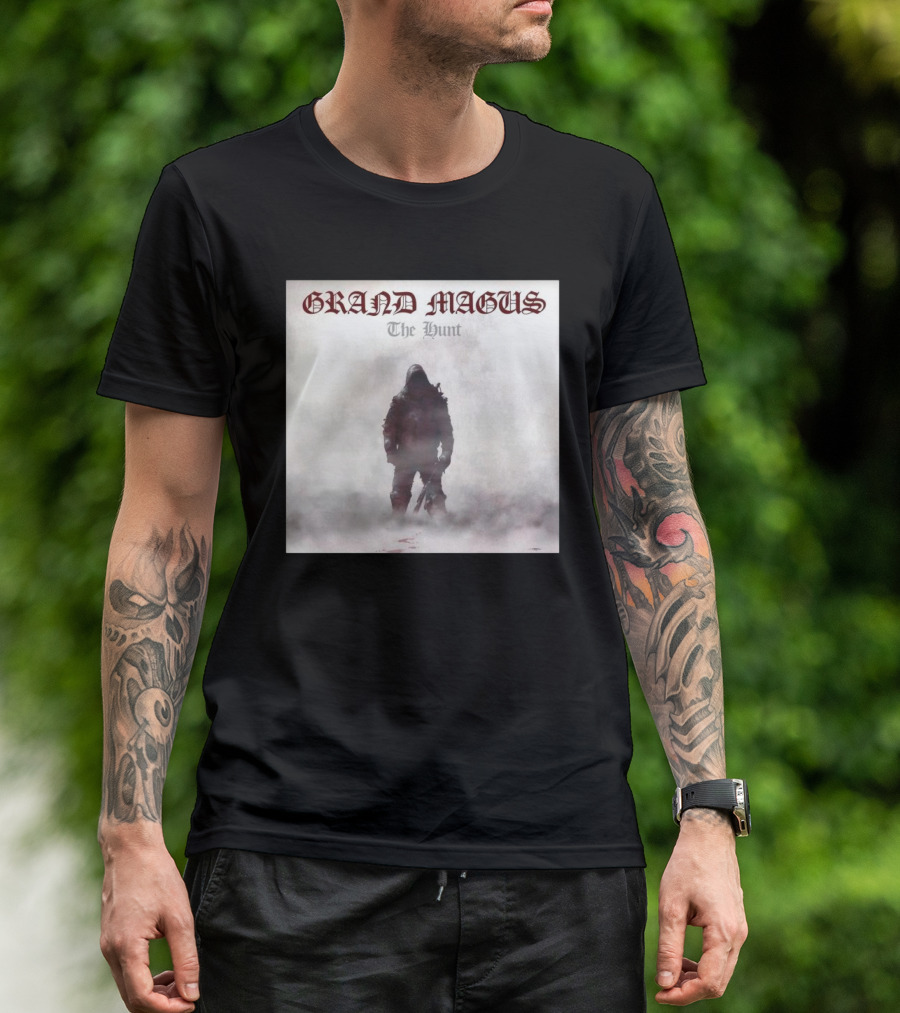 Grand Magus The Hunt 14th February 2025 Shadowed Figure In Fog T-Shirt