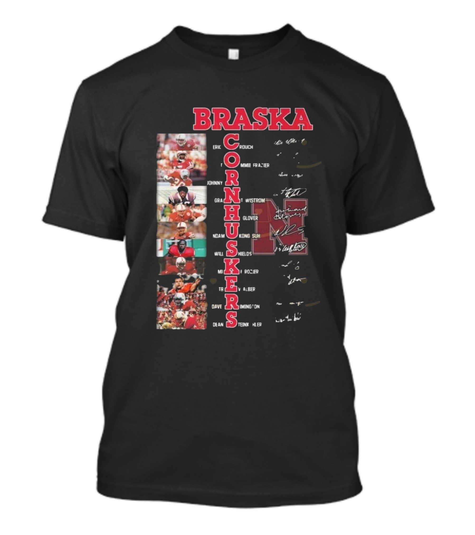 Braska Cornhuskers 2024 Signature Football Legends Eric Johnny Grant Will Dave Dean T-Shirt