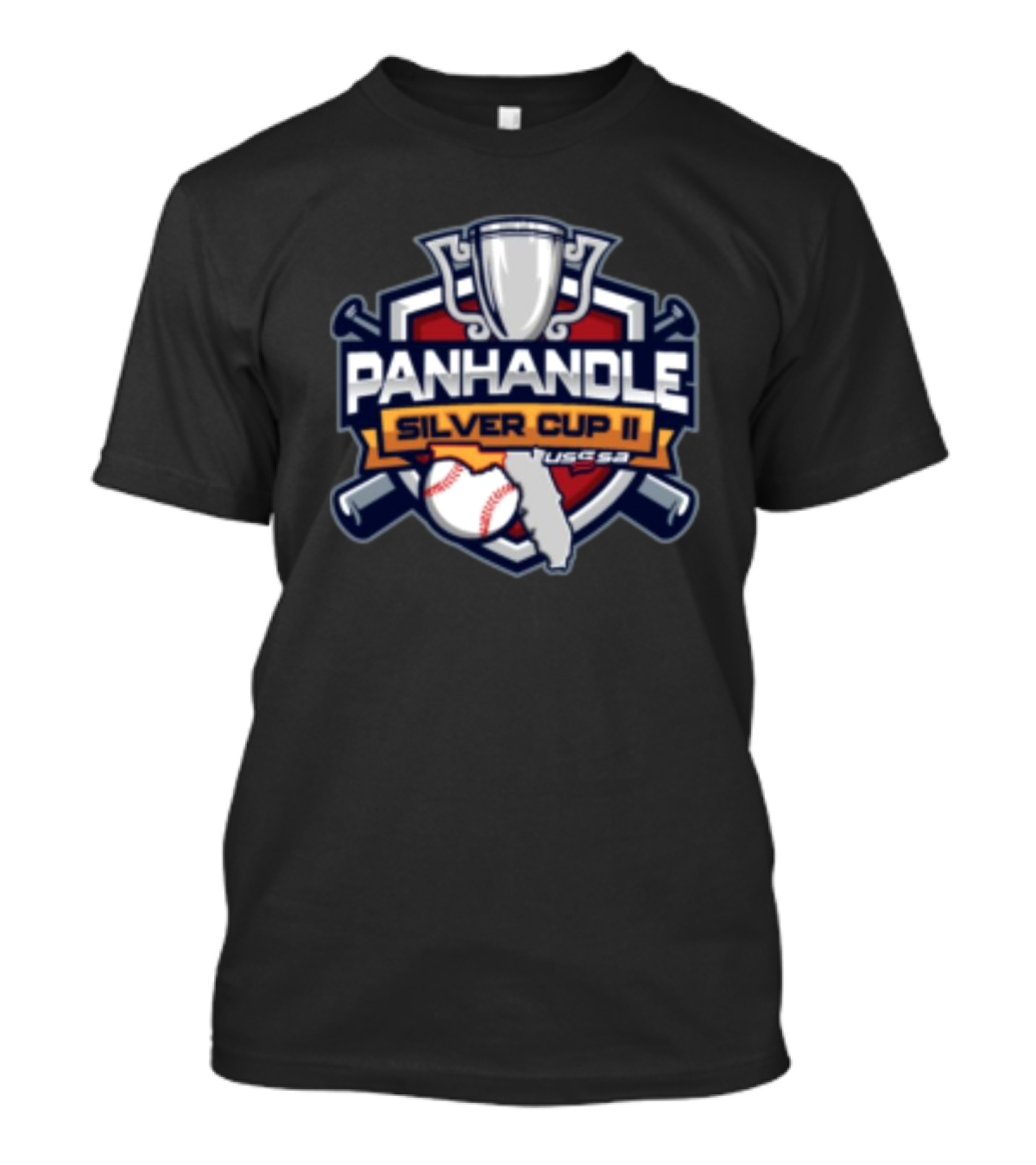 Panhandle Silver Cup II 2025 USSSA Baseball Tournament March 1-2 Iconic Florida Trophy Shield T-Shirt