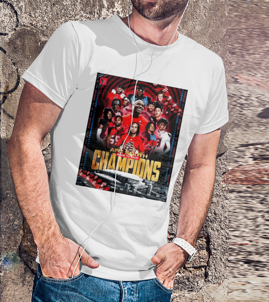 AFC South Back To Back Champions 2024 Houston Texans T-Shirt