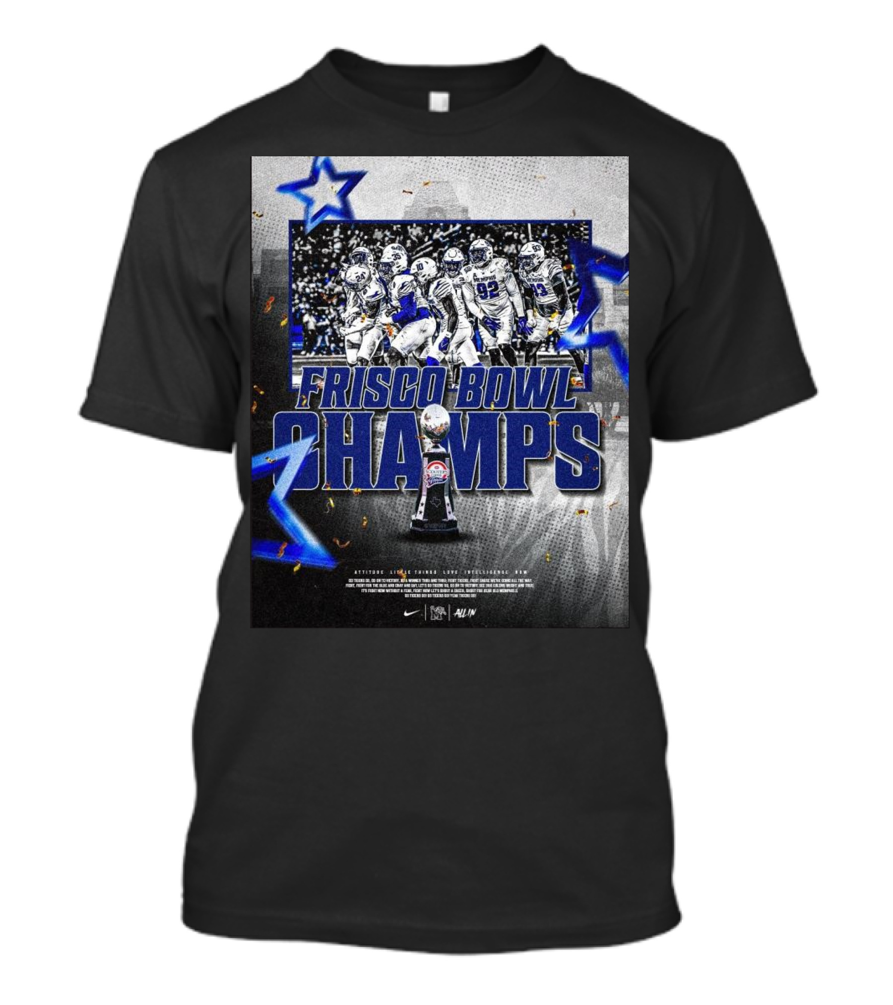 Frisco Bowl Champs Memphis Tigers Scooter’s Coffee Raise The Hardware T-Shirt