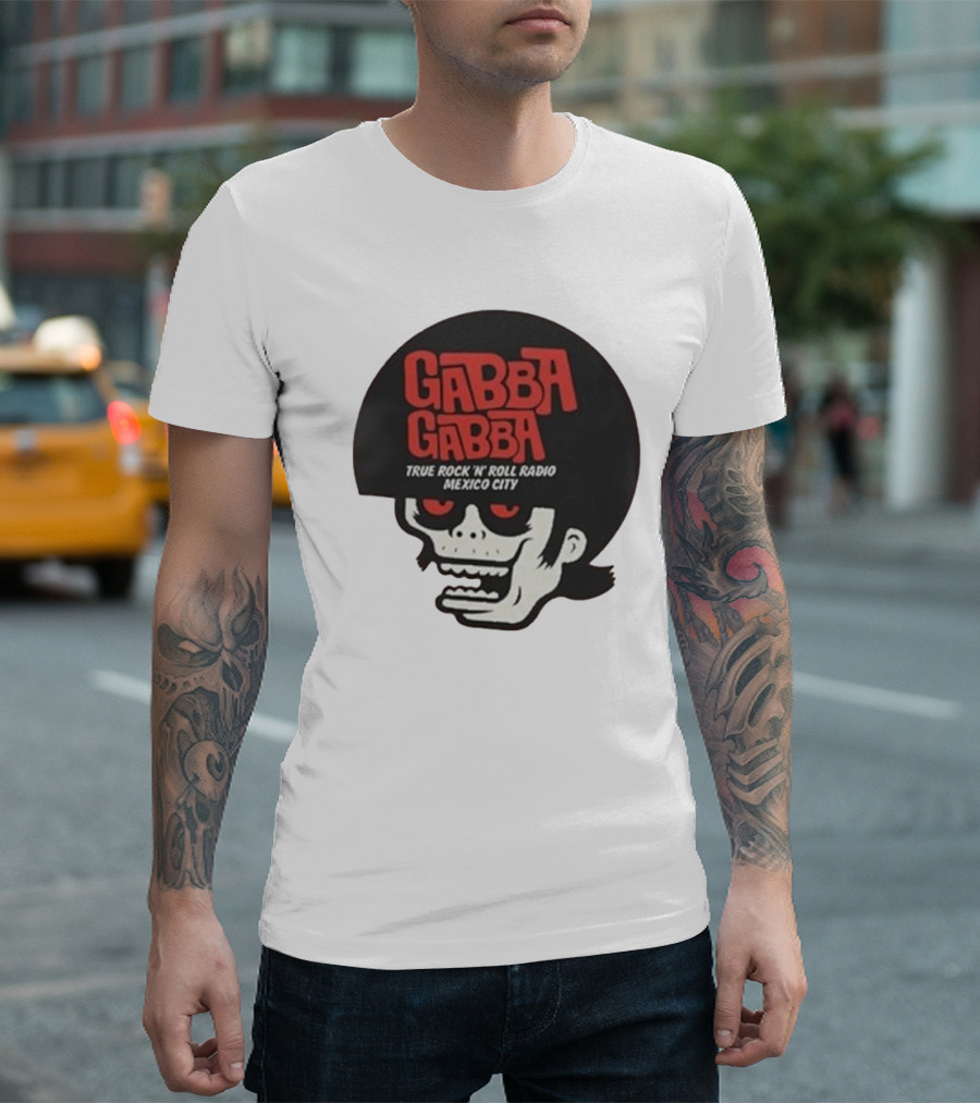 GABBA GABBA True Rock 'n' Roll Radio Mexico City Skull T-Shirt