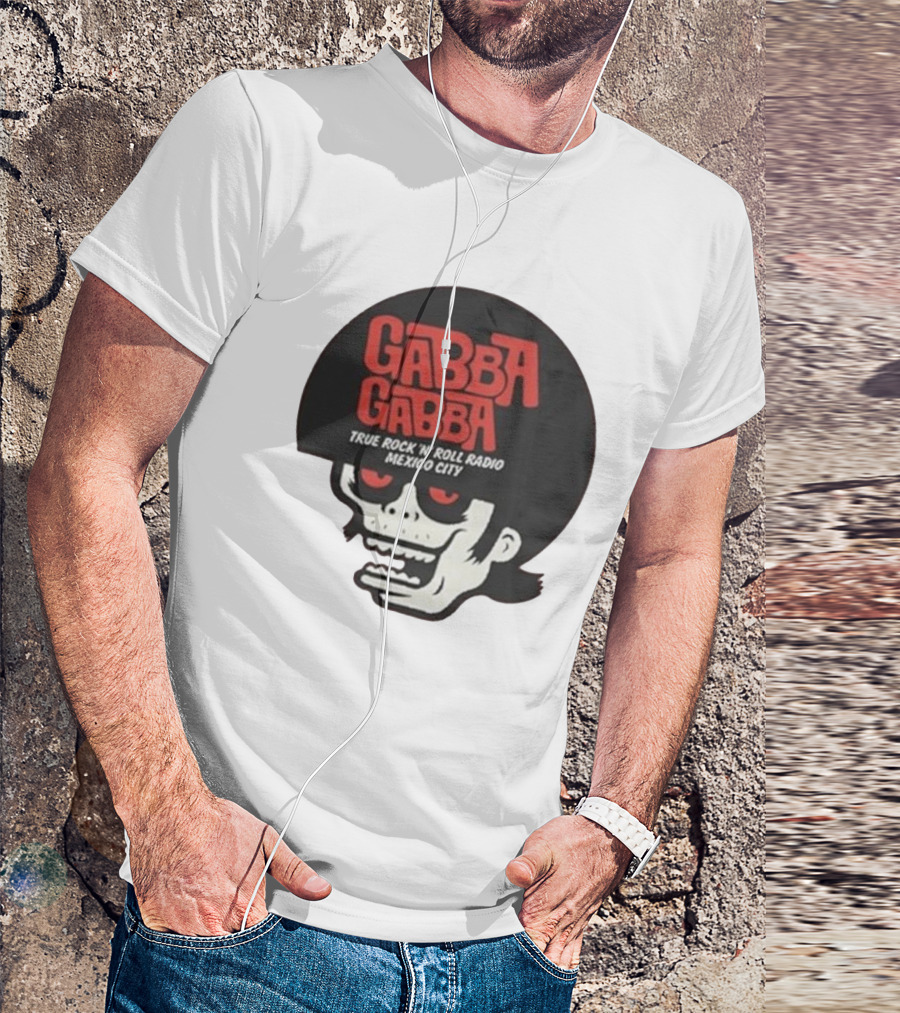GABBA GABBA True Rock 'n' Roll Radio Mexico City Skull T-Shirt