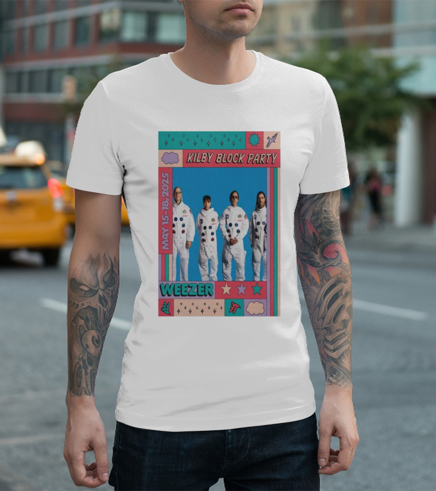 Weezer Space-Themed Kilby Block Party May 15-18 2025 Salt Lake City UT T-Shirt