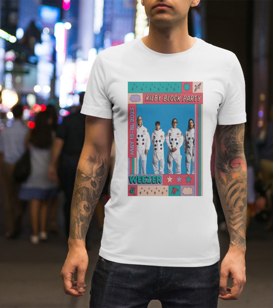 Weezer Space-Themed Kilby Block Party May 15-18 2025 Salt Lake City UT T-Shirt
